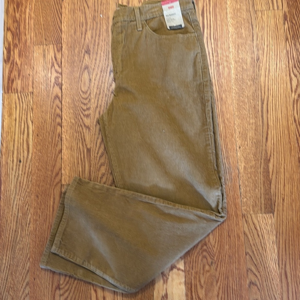 Levi's 94 Baggy Dijon Corduroy Loose Fit Straight Leg Pants 33 X 31 NWT